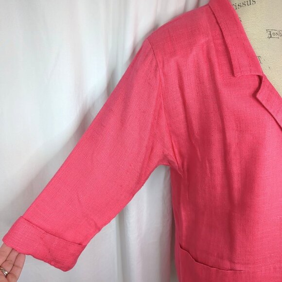 Vintage Claude Montana Mid Length Blazer Small Pink - Picture 3 of 9
